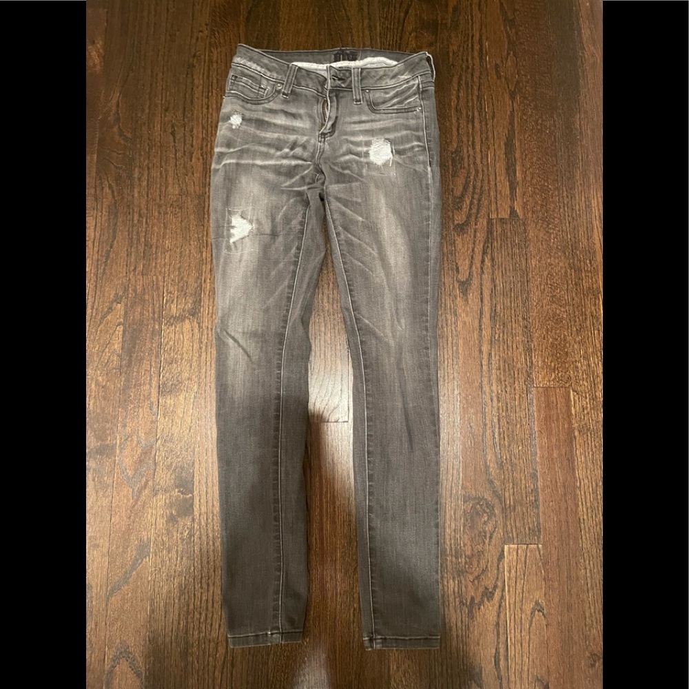 Grey and silver jeans